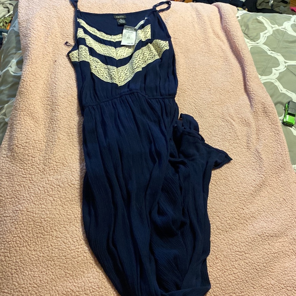beautiful long blue dress